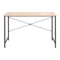 Birou de lucru Senzia, metal negru și lemn, Natural, 120x60x75 cm, detaliu produs