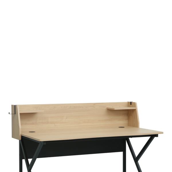 Birou de lucru Spaco, Lemn/Metal, Natur, 123x61x100 cm