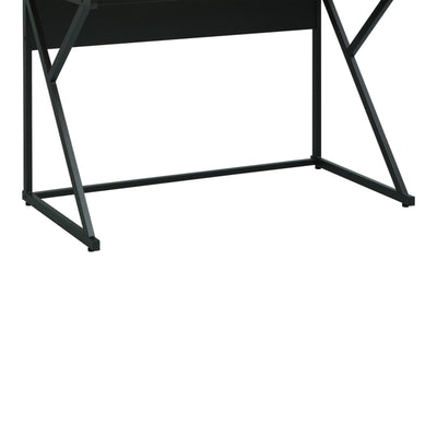 Birou de lucru Spaco, Lemn/Metal, Natur, 123x61x100 cm, detaliu produs