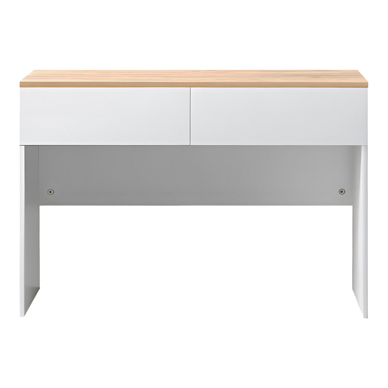 Birou de studiu cu sertare Beleton, Stejar-Alb, 100x50x75 cm, imagine suplimentara