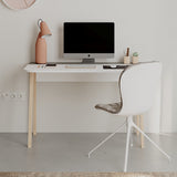 Birou Malia, 120x60x75 cm - Alb-Natural-Gri