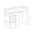 Birou Dow cu 2 sertare, Alb, 100 x 80 x 45 cm