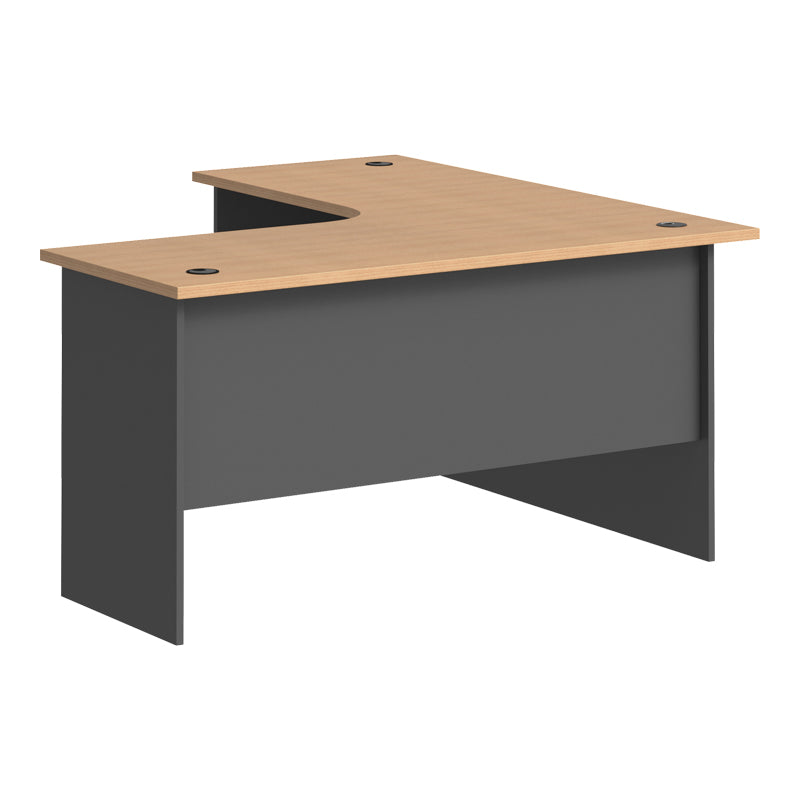 Birou Fesialo, 150x150x75 cm - Natural-Antracit