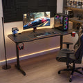 Birou Gaming Adore CARBON SERIES X9, 140 x 66 x 75 cm, suprafata carbon, mousepad, USB gamepad holder, suport pentru casti si pahar, cutie cabluri