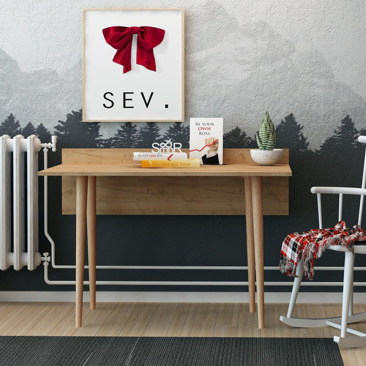 Birou Imma, Stejar, 120 x 74 x 62 cm