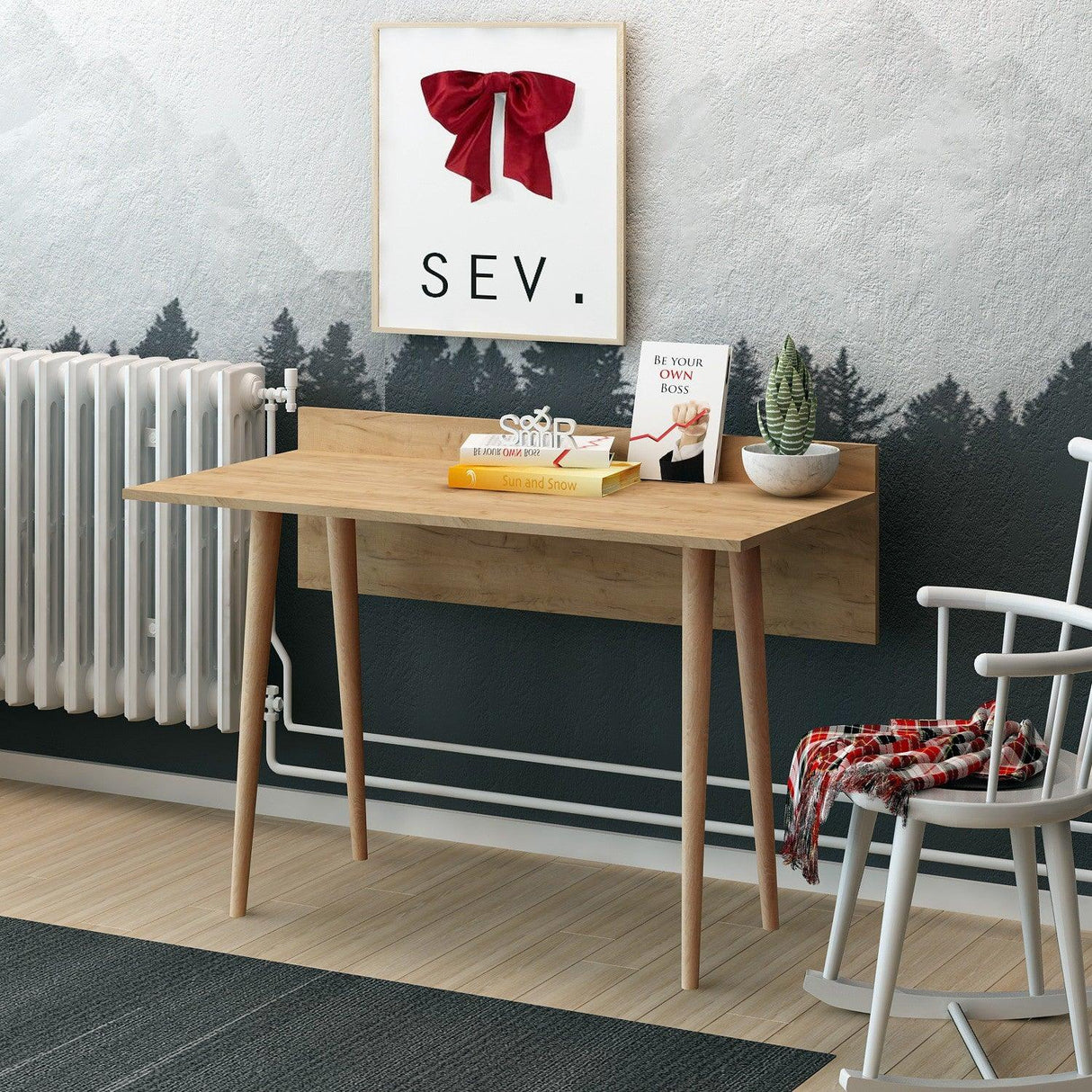 Birou Imma, Stejar, 120 x 74 x 62 cm