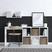 Birou Jack cu rafturi, Alb, 145 x 74 x 45 cm