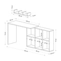 Birou Jack cu rafturi, Alb, 145 x 74 x 45 cm