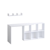 Birou Jack cu rafturi, Alb, 145 x 74 x 45 cm