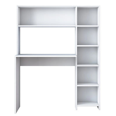 Birou Janson cu biblioteca, alb, 114x40x142 cm, foto produs