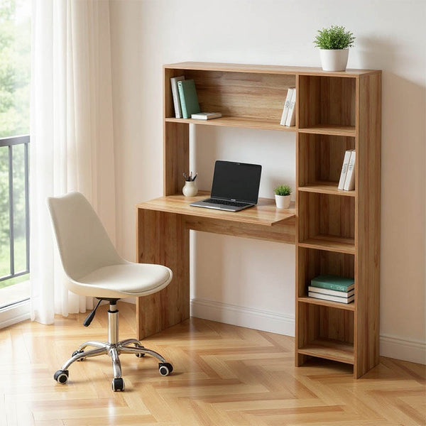 Birou Janson cu biblioteca, Stejar, 113x40x141 cm
