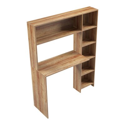 Birou Janson cu biblioteca, Stejar, 113x40x141 cm, perspectiva suplimentara