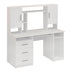Birou Keldra cu sertare si dulapuri culor alb 140x60x142 cm