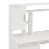 Birou Keldra cu sertare si dulapuri culor, alb, 140x60x142 cm