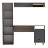 Birou Kontor, 160x50x159 cm - Antracit