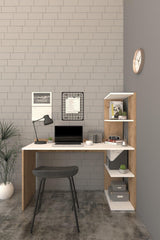 Birou Ladin cu biblioteca, Stejar, 120 x 140 x 52 cm