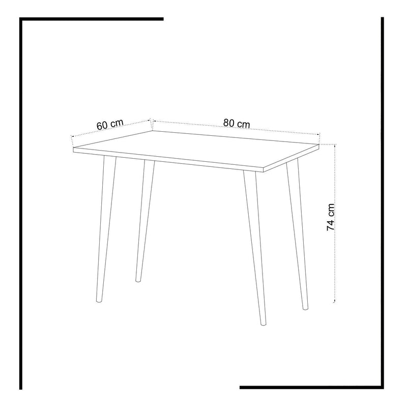 Birou Lery, Alb, 80 x 74 x 60 cm