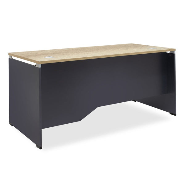 Birou Lotus, stejar-Gri inchis, 180x80x75 cm