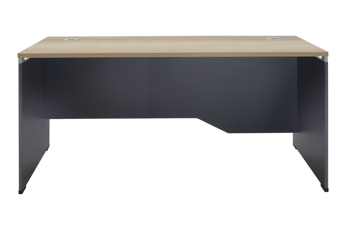 Birou Lotus, stejar-Gri inchis, 180x80x75 cm