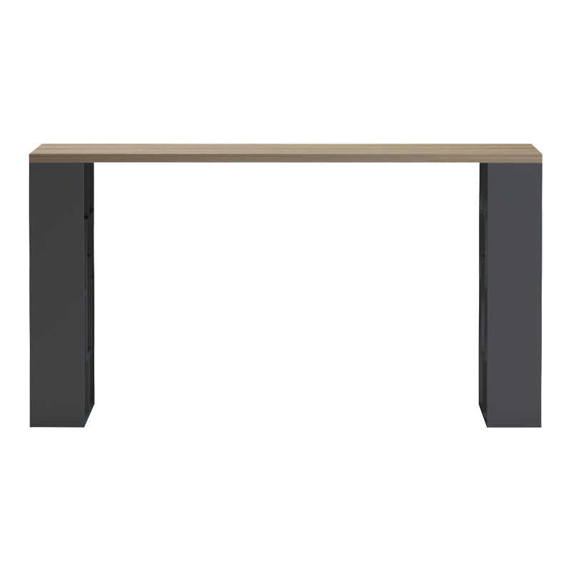 Birou Lovet cu raft, 140x60x75 cm - Sonoma-Antracit