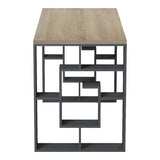 Birou Lovet cu raft, 140x60x75 cm - Sonoma-Antracit