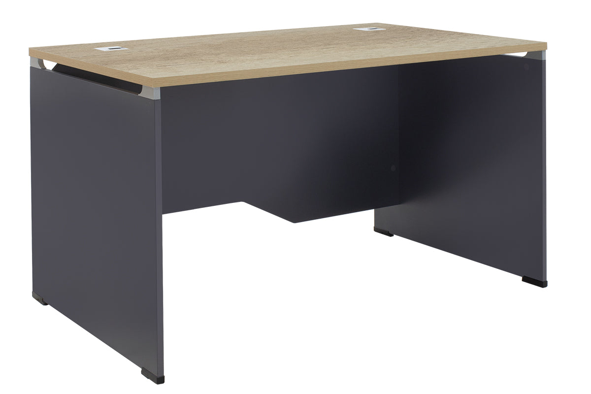 Birou manager Lotus, stejar-Gri inchis, 120x80x75 cm
