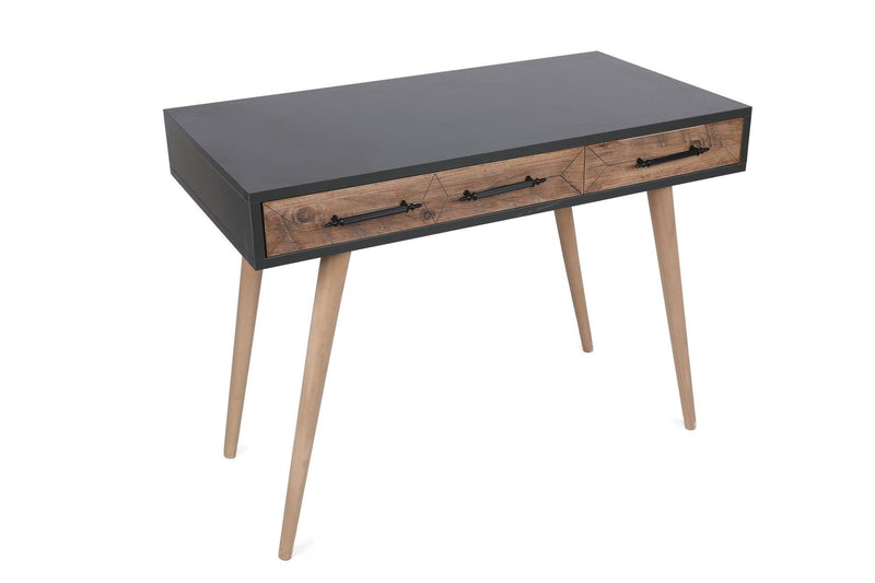 Birou Milano cu 2 sertare, Stejar Gri, 105 x 79 x 55 cm