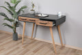 Birou Milano cu 2 sertare, Stejar Gri, 105 x 79 x 55 cm