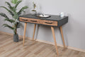 Birou Milano cu 2 sertare, Stejar Gri, 105 x 79 x 55 cm