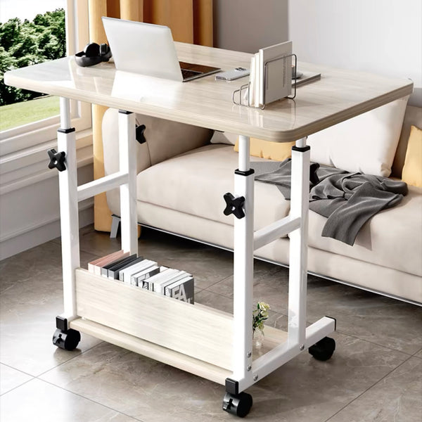 Birou mobil Stolu mdf-metal, Alb, 60x40x68 cm