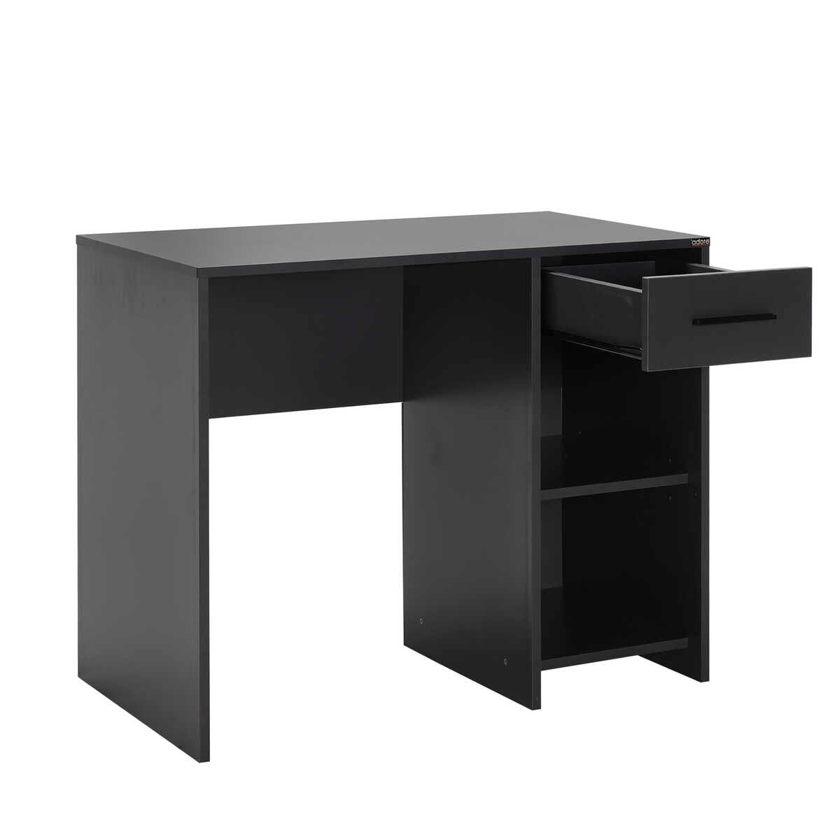 Birou Modern Adore Concept cu Sertar și 2 Rafturi, Alb - Maro - Stejar - Antracit, 90x52x75 cm - Antracit