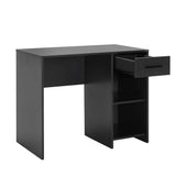 Birou Modern Adore Concept cu Sertar și 2 Rafturi, Alb - Maro - Stejar - Antracit, 90x52x75 cm - Antracit
