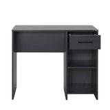 Birou Modern Adore Concept cu Sertar și 2 Rafturi, Alb - Maro - Stejar - Antracit, 90x52x75 cm - Antracit