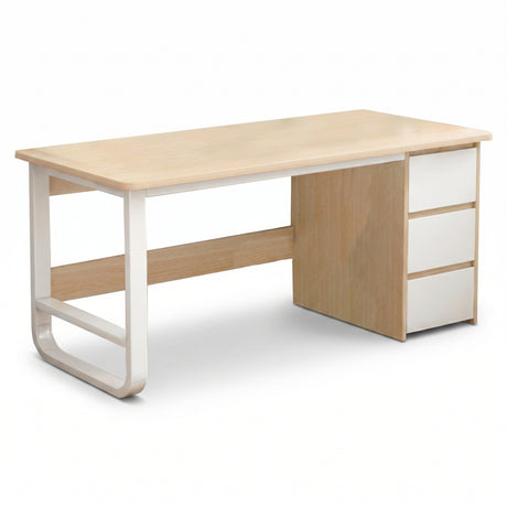 Birou Modern Salto cu 3 Sertare, Natural, 120x48x74 cm