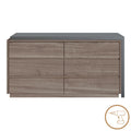 Birou Multicolorfunctional cu sertar integrat, Reaze, deschis nuc-antracit 120x50x74 cm