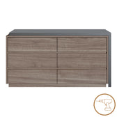 Birou Multicolorfunctional cu sertar integrat, Reaze, deschis nuc-antracit 120x50x74 cm