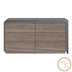 Birou Multicolorfunctional cu sertar integrat, Reaze, deschis nuc-antracit 120x50x74 cm
