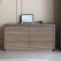 Birou Multicolorfunctional cu sertar integrat, Reaze, deschis nuc-antracit, 120x50x74 cm, imagine suplimentara