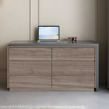 Birou Multicolorfunctional cu sertar integrat, Reaze, deschis nuc-antracit, 120x50x74 cm