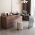 Birou Multicolorfunctional cu sertar integrat, Reaze, deschis nuc-antracit, 120x50x74 cm, detaliu produs