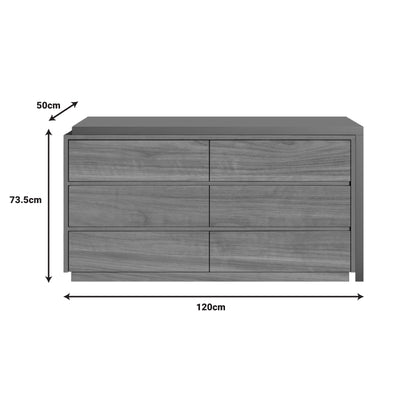 Birou Multicolorfunctional cu sertar integrat, Reaze, deschis nuc-antracit, 120x50x74 cm, perspectiva suplimentara