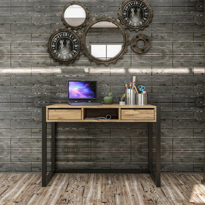 Birou Ogene cu 2 sertare, Crem, 105 x 77 x 55 cm