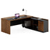 Birou pe colt dreapta Oscar nuc - antracit 200x180x76 cm