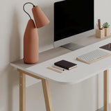 Birou Malia, 120x60x75 cm - Alb-Natural-Latte