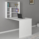 Birou pliabil montat pe perete Ravin, alb, 63x90x154 cm