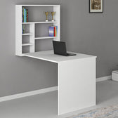 Birou pliabil montat pe perete Ravin, alb, 63x90x154 cm, imagine suplimentara