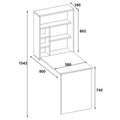 Birou pliabil montat pe perete Ravin, alb, 63x90x154 cm, perspectiva suplimentara