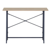 Birou pliabil Siklo, Stejar-Negru, 100x46x75.5 cm, Alb-Negru, vedere frontală, PAL melaminat, metal, PP, pentru birou