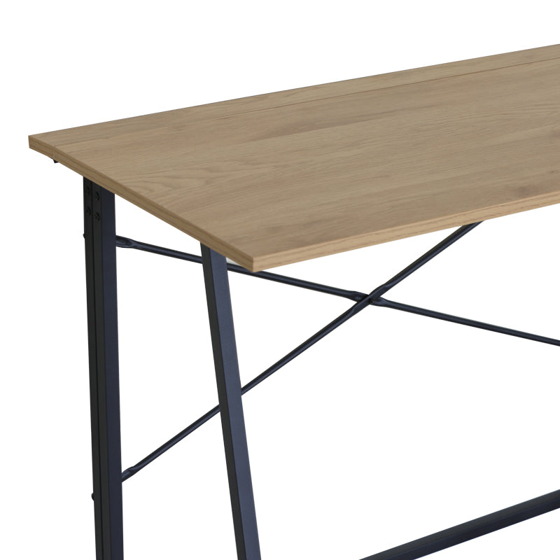 Birou pliabil Siklo, Stejar-Negru, 100x46x76 cm