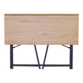 Birou pliabil Siklo, Stejar-Negru, 100x46x75.5 cm, Alb-Negru, detaliu finisaj, PAL melaminat, metal, PP, pentru birou